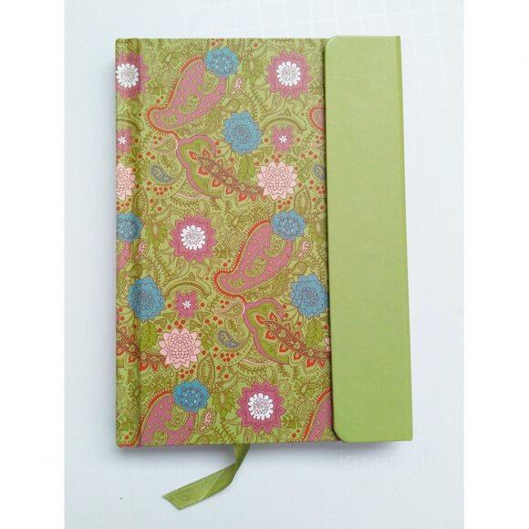 DiVOGA Magnetic Hardcover Journal Lined 5x7 NEW (FLAWS) Green Paisley Notebook - Picture 8 of 9